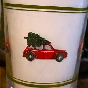 2 Pier One Christmas Glasses